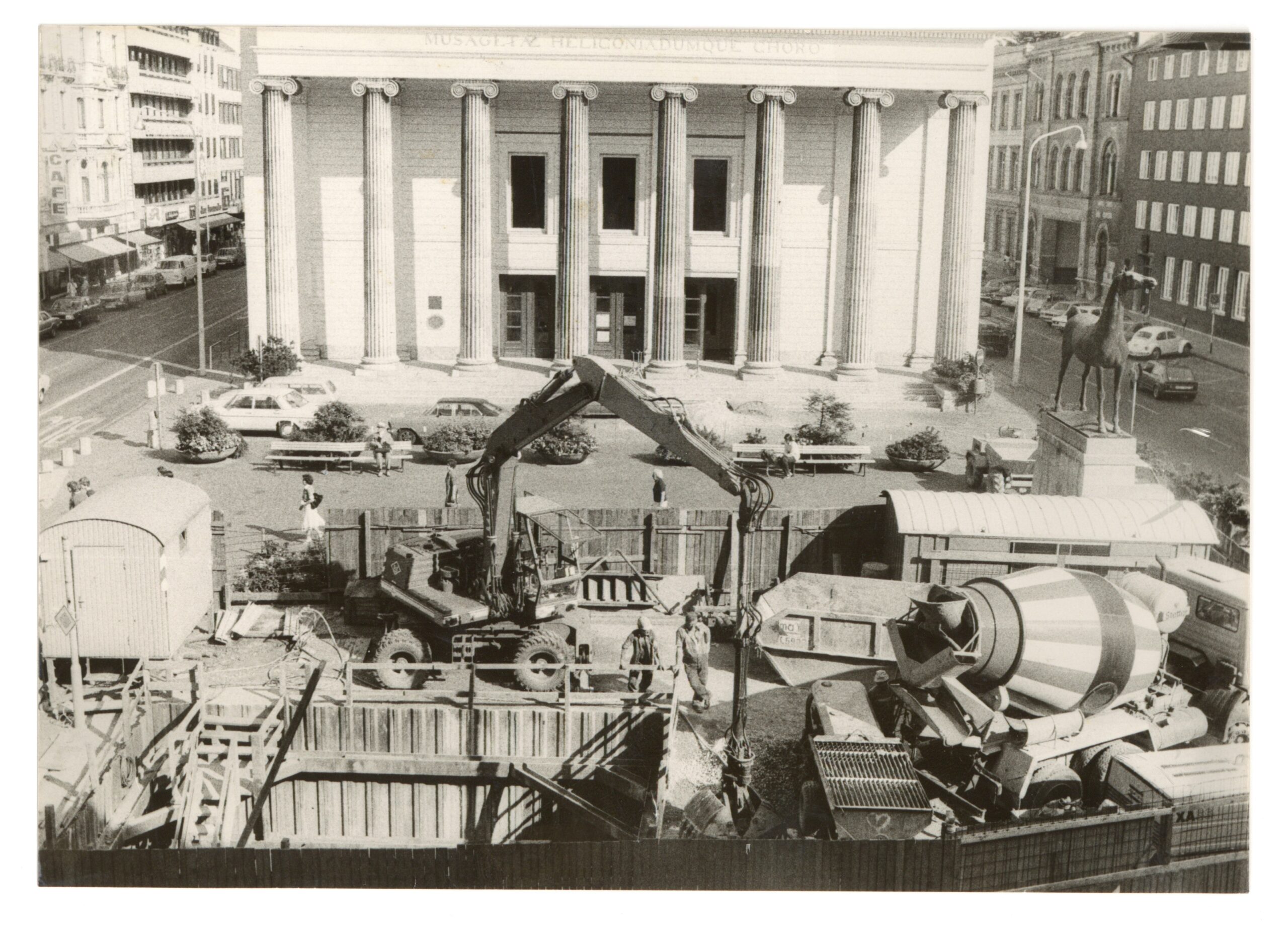 Baustelle auf dem Theaterplatz (1978) (Manfred Kistermann)